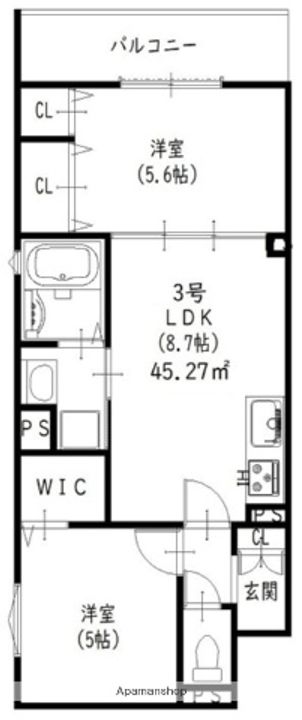 ラモーナ一津屋Ⅰの間取り