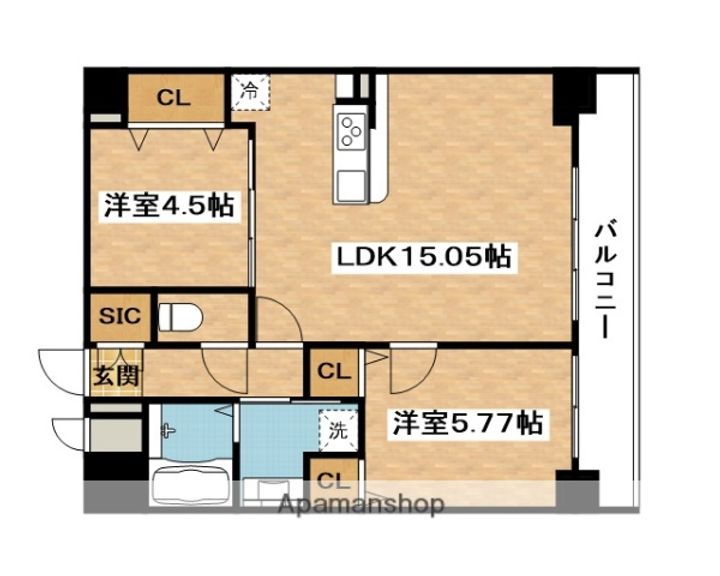カルム小西Vの間取り