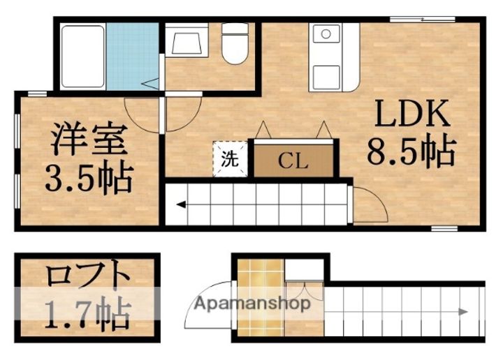 大阪府大阪市旭区太子橋1丁目(一戸建)の賃貸物件の間取り