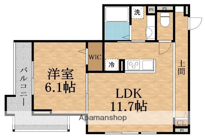 (仮称)D-ROOM橋波東之町 東棟の間取り