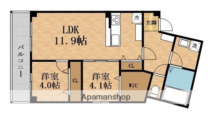 アルカンシェルコート緑橋の間取り