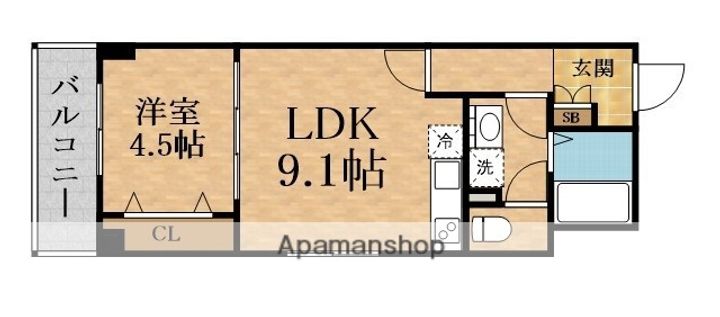 アルカンシェルコート緑橋の間取り