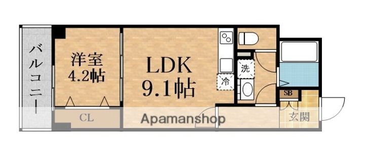 アルカンシェルコート緑橋の間取り