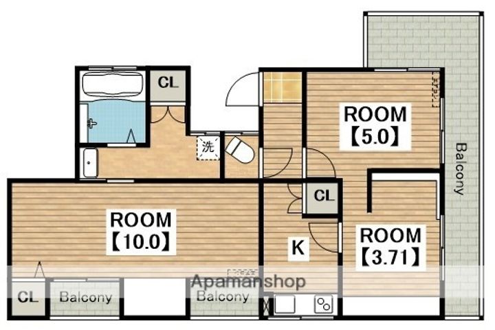 大阪府堺市堺区西湊町1丁の賃貸アパートの間取り