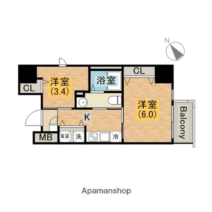 ディアコート宿屋町の間取り