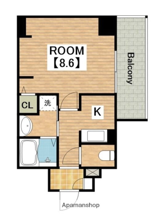 大阪府堺市堺区神明町西1丁の賃貸マンションの間取り