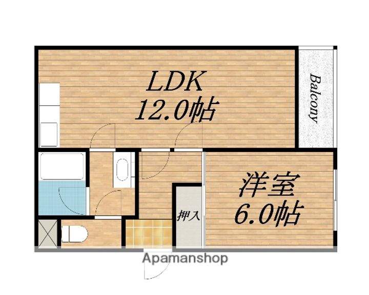 大阪府堺市北区中百舌鳥町6丁の賃貸マンションの間取り