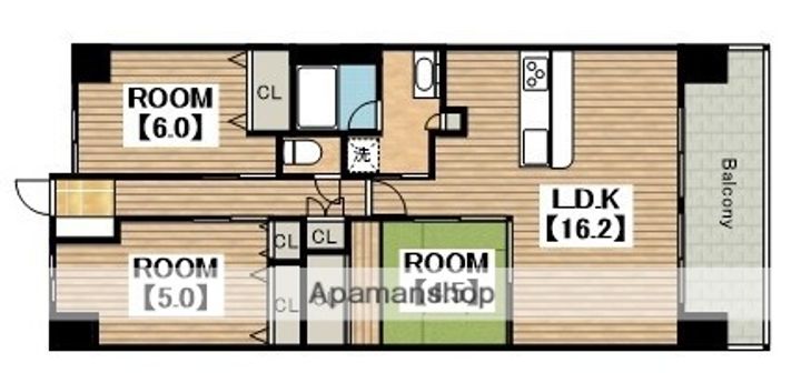 なかもずオールズウィズコートの間取り