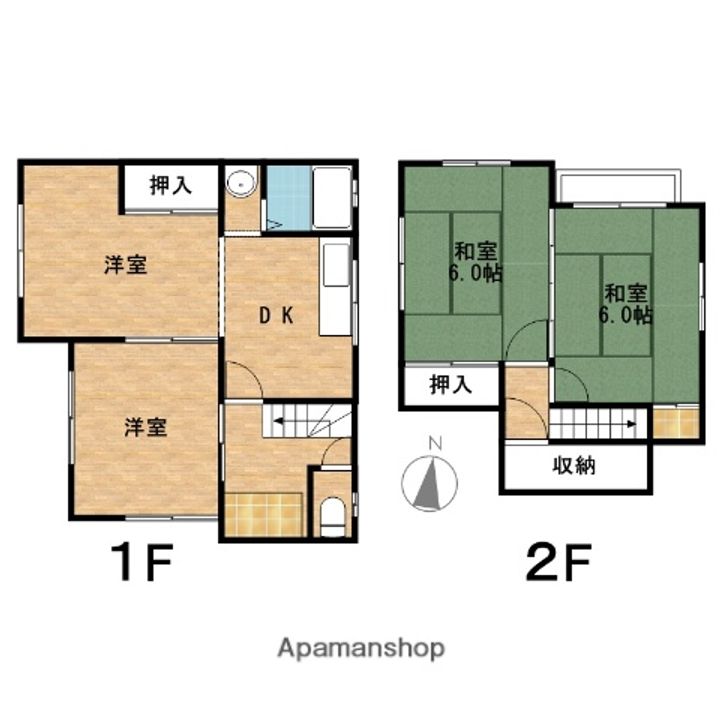 和歌山県紀の川市東国分(一戸建)の賃貸物件戸建ての間取り