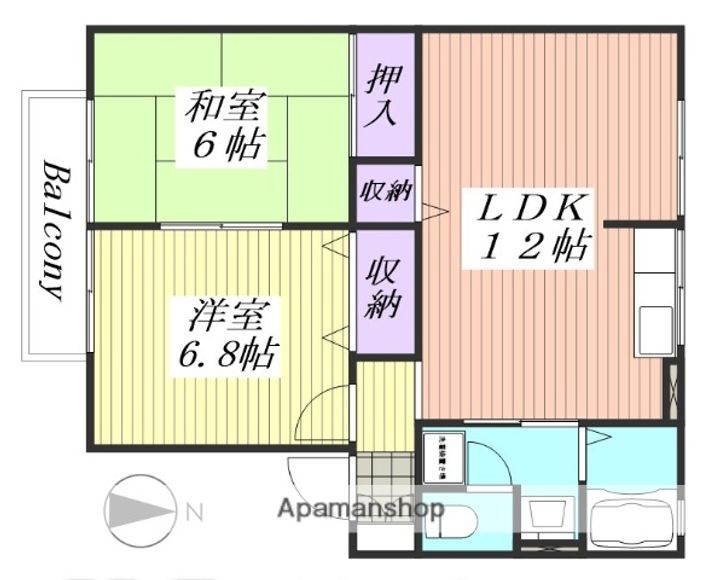 カルム・ロジュマンA棟の間取り