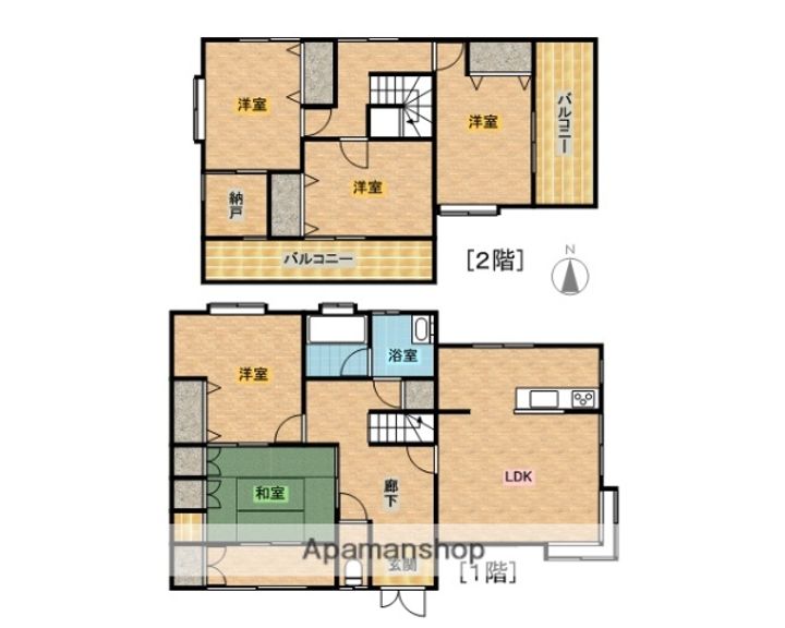 和歌山県岩出市根来(一戸建)の賃貸物件の間取り