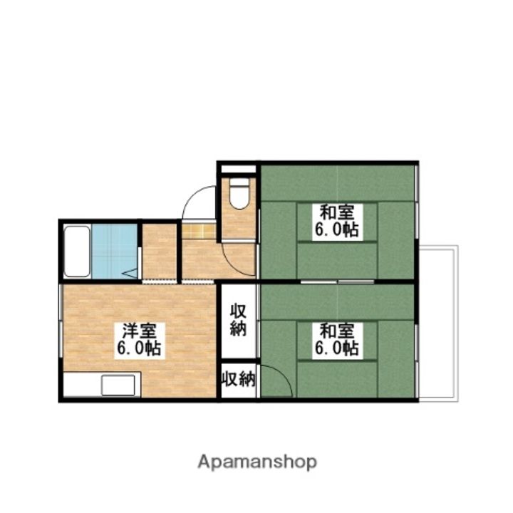 プレジール貴志Ⅱ106の間取り
