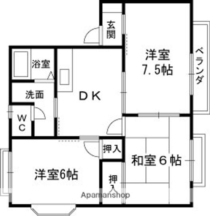 ハイツベルドールの間取り