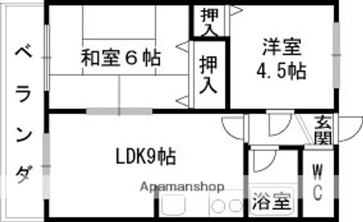 千代マンション一号棟302の間取り
