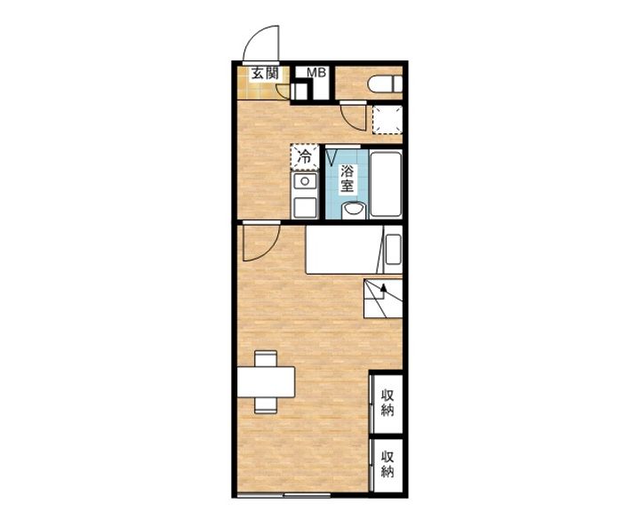 レオパレスガーデン 岩出115の間取り