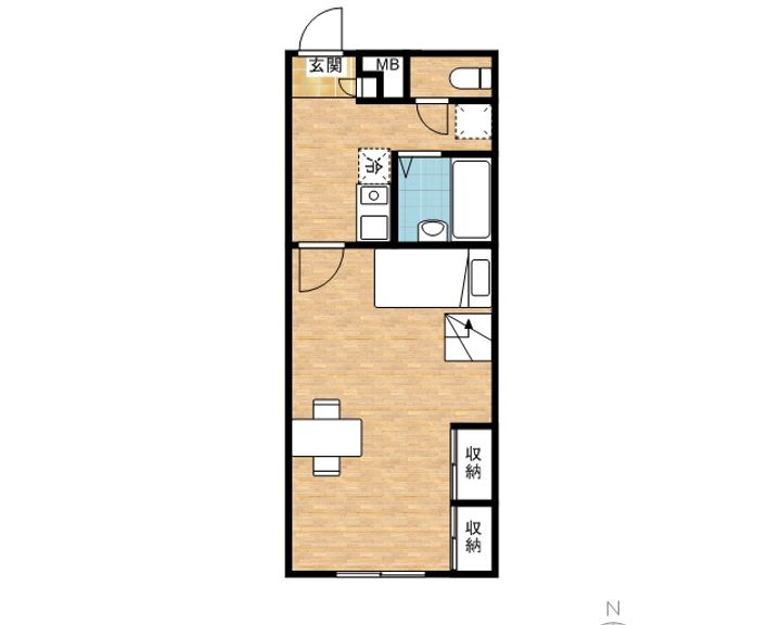 レオパレスガーデン 岩出221の間取り