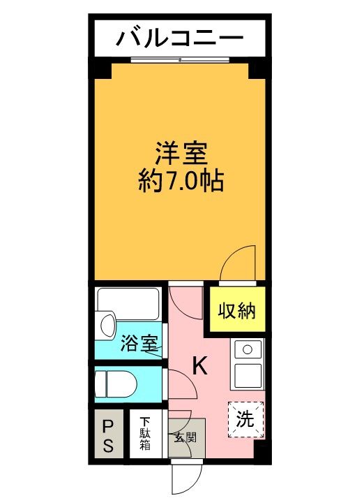 大阪府寝屋川市香里本通町の賃貸マンション303の間取り