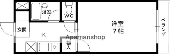 大阪府寝屋川市香里北之町の賃貸マンションの間取り