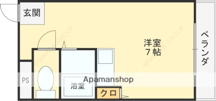 大阪府八尾市新家町7丁目の賃貸マンションの間取り