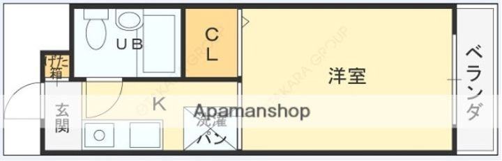 大阪府寝屋川市香里南之町の賃貸マンション401の間取り