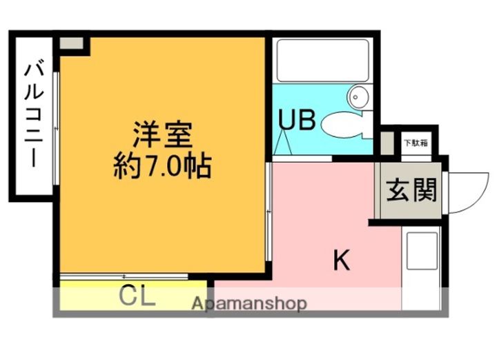 ジョイフルコーポ真上207の間取り