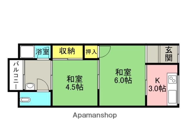 リバーサイド登町203の間取り