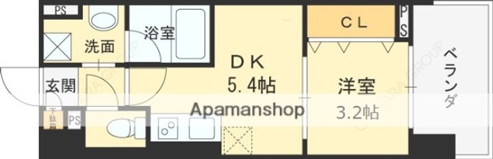 大阪府大阪市城東区蒲生2丁目の賃貸マンションの間取り