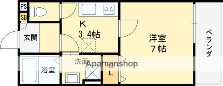 仮称)高槻市古曽部共同住宅の間取り