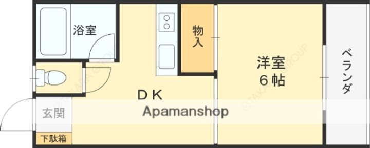 大阪府寝屋川市石津南町の賃貸マンションの間取り