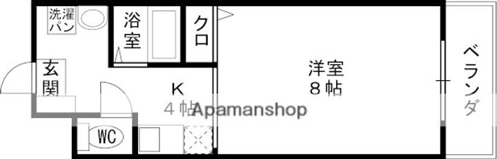 大阪府枚方市大垣内町3丁目の賃貸マンション406の間取り