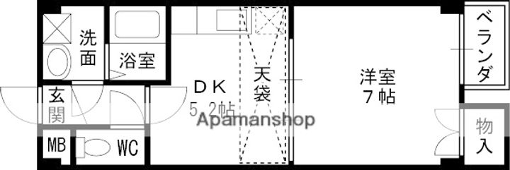 大阪府大阪市鶴見区今津南1丁目の賃貸マンションの間取り