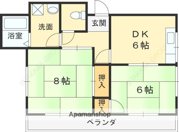センチュリーハイツ201の間取り