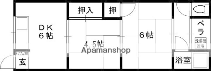 山田グリーンハイツ202の間取り