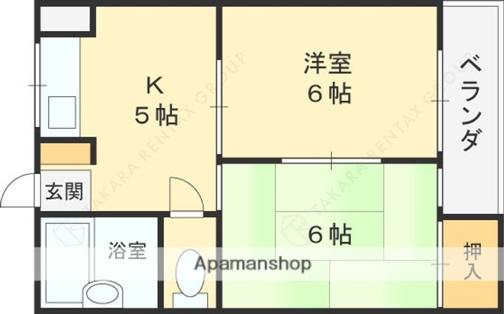 大阪府東大阪市吉田本町1丁目の賃貸マンションの間取り