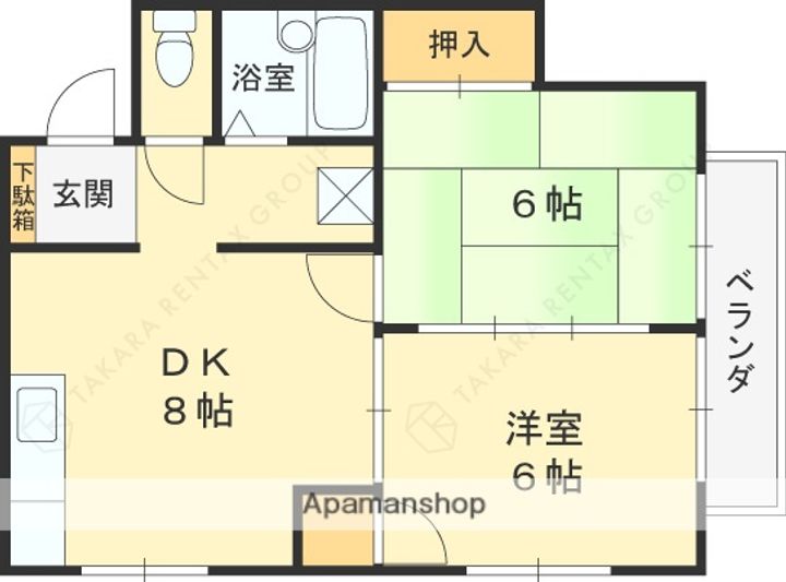 菊水ハイツの間取り