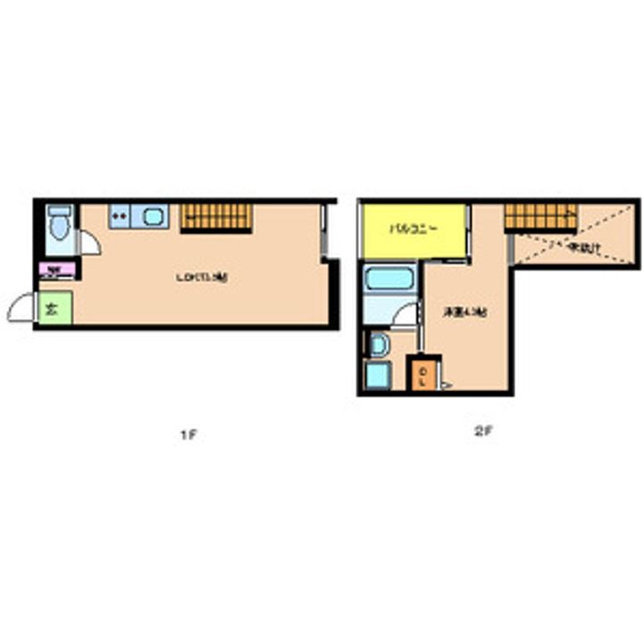 大阪府東大阪市金岡4丁目の賃貸マンションの間取り
