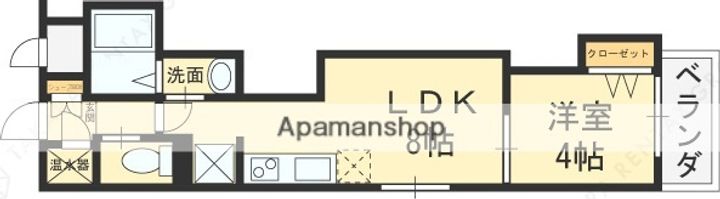 大阪府東大阪市長堂3丁目の賃貸アパートの間取り