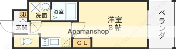 大阪府東大阪市荒本北2丁目の賃貸マンションの間取り