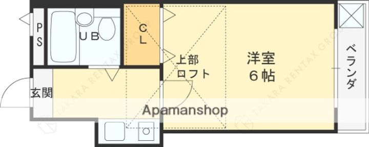大阪府堺市東区野尻町の賃貸アパートの間取り