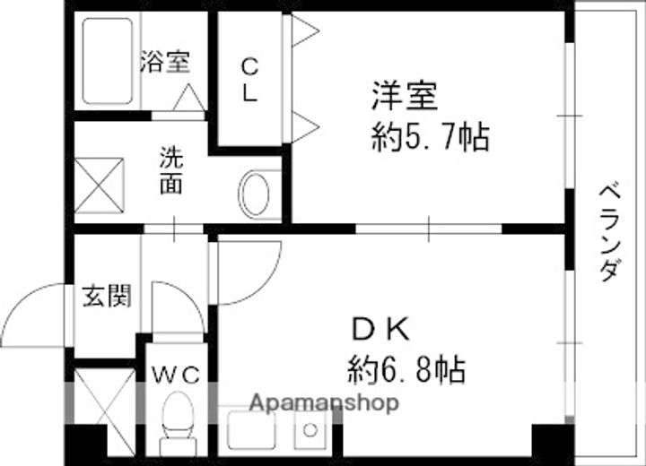 コーポラス新石切の間取り