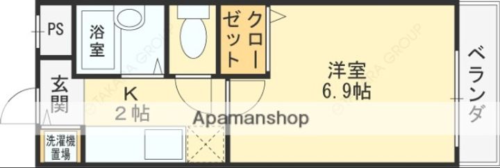 大阪府東大阪市金岡3丁目の賃貸マンションの間取り