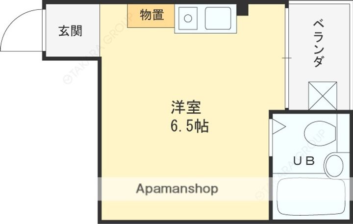 大阪府東大阪市神田町の賃貸マンションの間取り