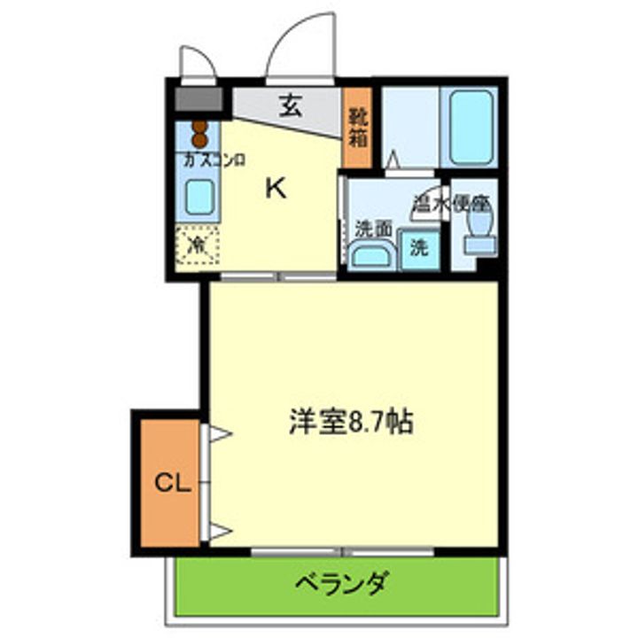 CENTERLIVERS(センターリヴァース)202号室の間取り