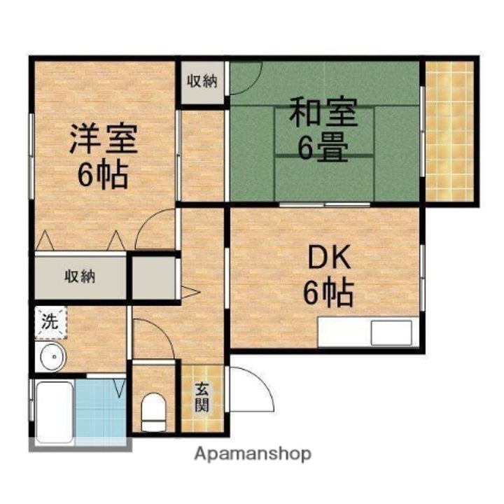 兵庫県伊丹市大鹿5丁目の賃貸アパートの間取り