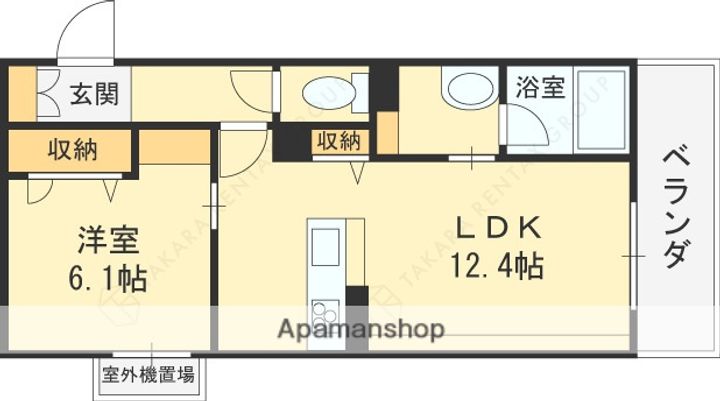 大阪府東大阪市神田町の賃貸マンションの間取り