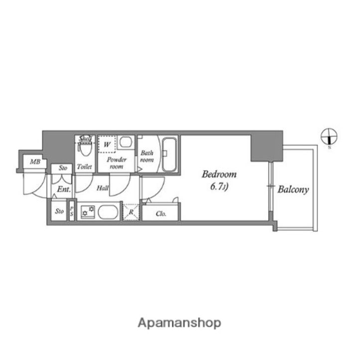 大阪府大阪市東成区中本5丁目の賃貸マンションの間取り