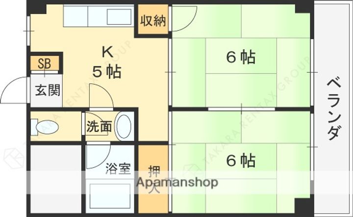 トーエー八尾2ビルの間取り