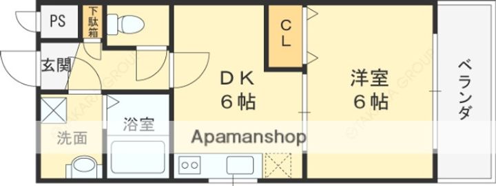 メゾン大和枚岡303の間取り