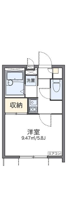 レオパレスハナテン2番館の間取り