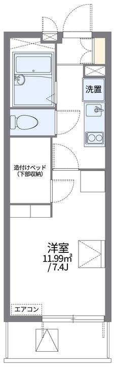 レオパレスドゥジェーム鳴尾の間取り